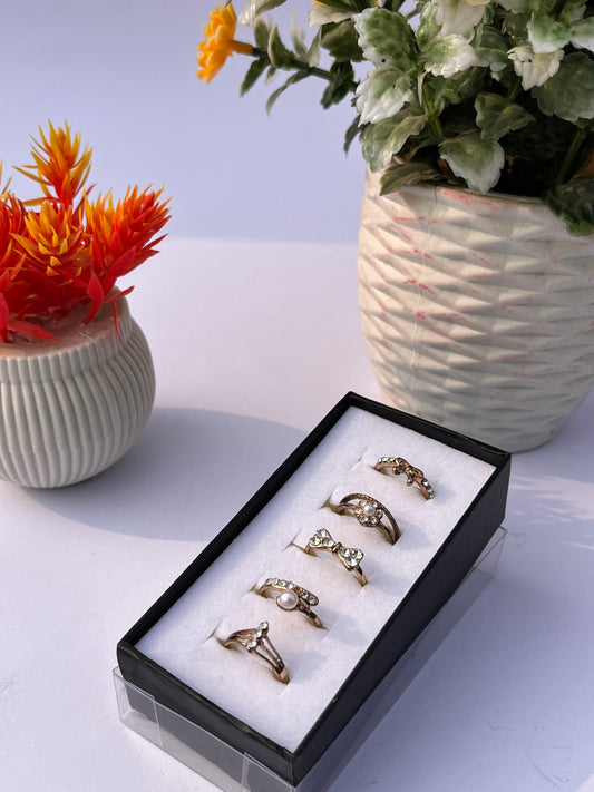 “Elegant Gold-Plated Rings Set – Perfect for Every Occasion”